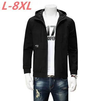 

2018 new plus size 8XL 7XL 6XL 5XL Large Size Trend of students Polyester jacket Men parka Spring Casual Teenagers Coat