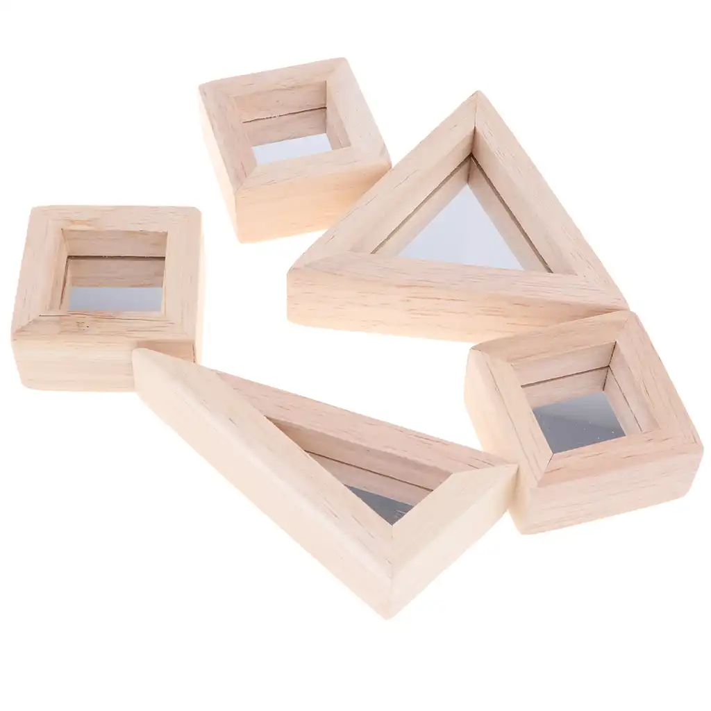 wooden mirror blocks