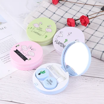 

1PCS Cartoon Contact Lenses Case For Eyes For Lenses Container Contact Lens Box Lens Travel Mirror Travel Kit For Lenses
