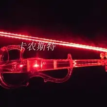 Хрустальная акриловая скрипка красная светодиодная электронная скрипка электроакустическая скрипка 4/4, в стиле