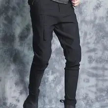 27-44 Новинка мужская одежда модный стилист GD тонкие повседневные штаны на Haren узкие брюки плюс размер певицы костюмы