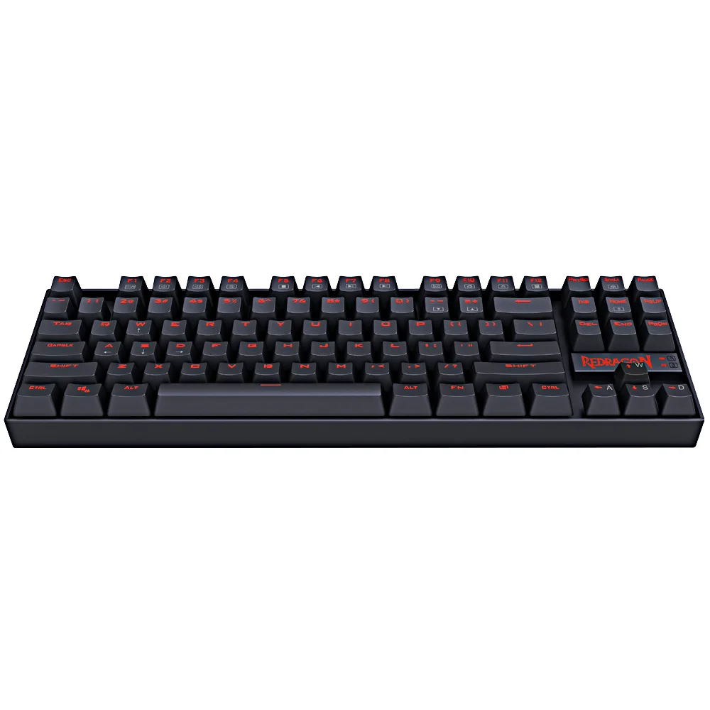 Redragon K552 из сладкого картофеля 87 клавиш Светодиодный подсветка одной Цвет ключей механическая клавиатура игровой клавиатуры для геймера английская раскладка