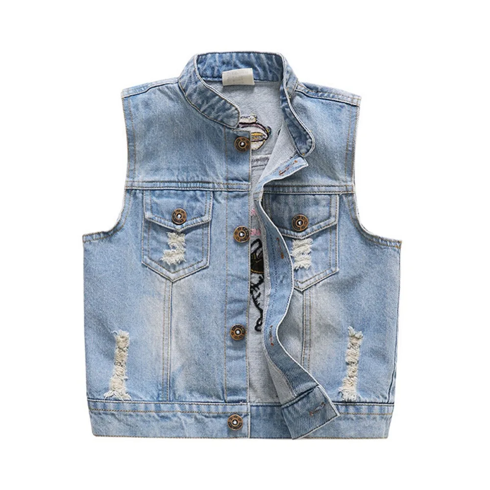 5 6T Del Bambino Delle Ragazze Dei Ragazzi Dei Jeans Bambino Giacca di Jeans  Gilet Tuta Sportiva Dei Vestiti Dei Bambini di Autunno della Molla Dei  Vestiti Dei Bambini maglia Magliette E