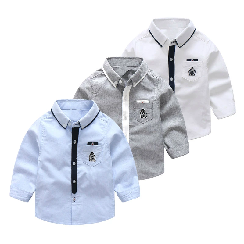 Aliexpress.com : Buy Hot Sale Children Boys Shirts Cotton Solid Kids ...