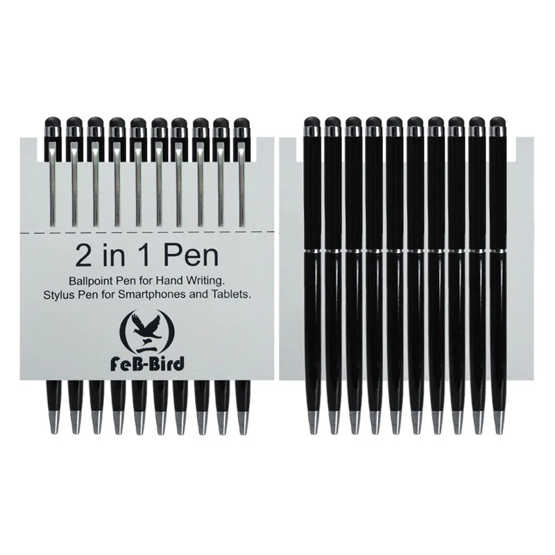 

2 in 1 fine point stylus pen lot, 10pcs/set stylus touch pen for capacitive screen, 10 colors/lot ballpoint pen for writing