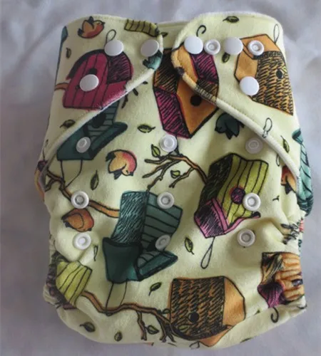 Дизайнерские детские тканевые подгузники один размер карман подходит для всех детей моющийся подгузник из мягкой ткани со вставкой 1 комплект