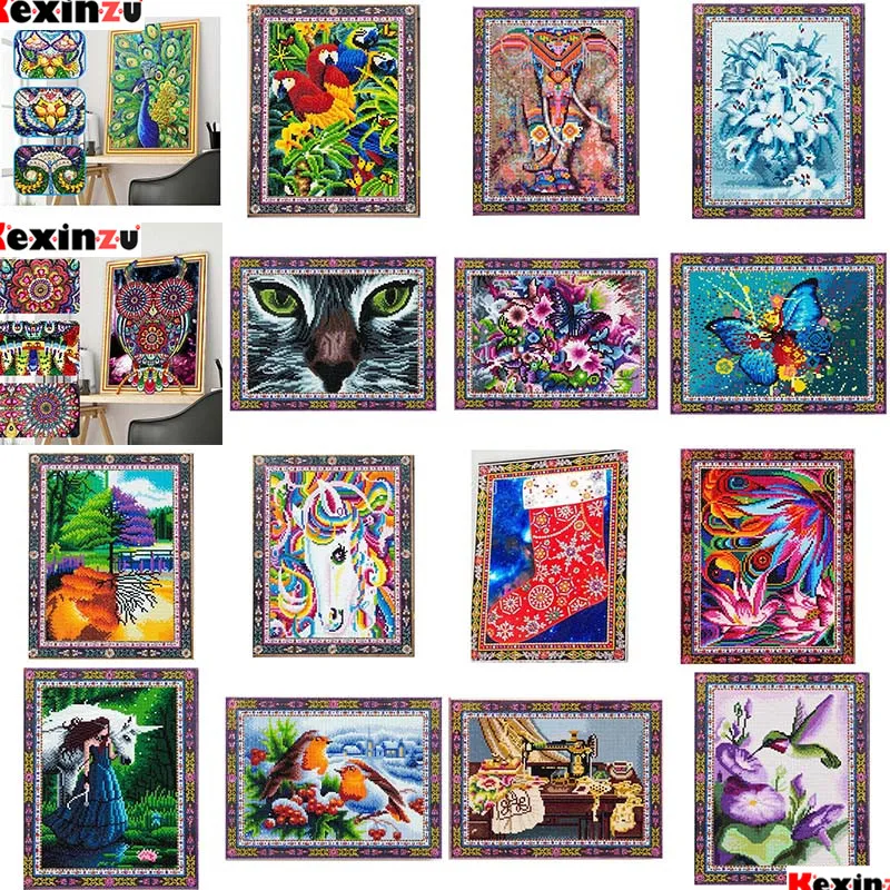 

Special Shaped Partial Diamond Painting Handicraft Needlework Pebbles Stones Cross Stitch Mosaic DIY Diamond Embroidery Animals