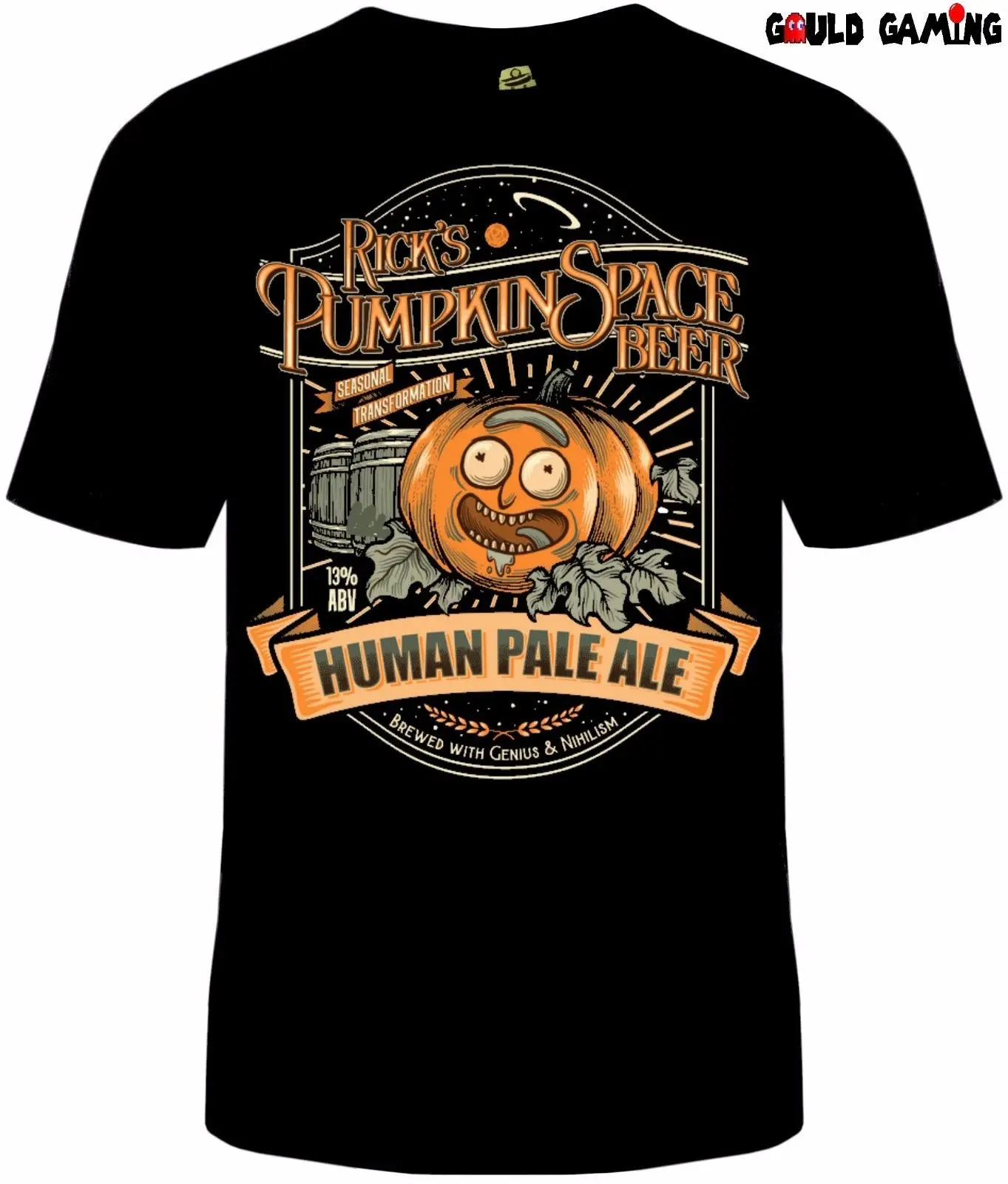 

Rick and Morty Pumpkin Spice Beer T-Shirt Unisex Cotton Adult TV Halloween New Harajuku Tops t shirt Fashion Classic Unique