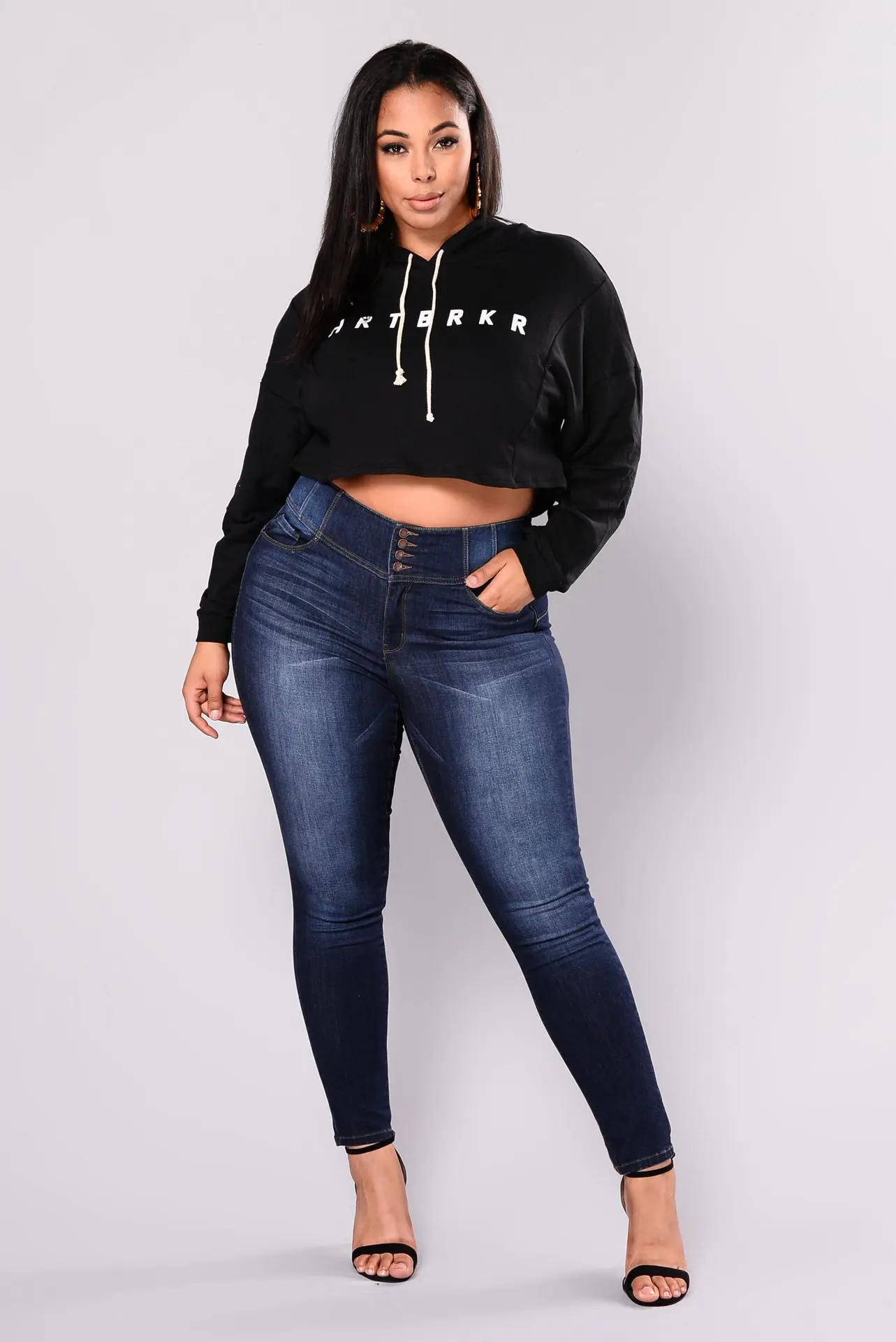 Fashion 5XL Stretch Navy Blue Jeans Women plus size Causal Trousers Female Denim Pants Zipper Fly Pencil Pants Mom Jeans
