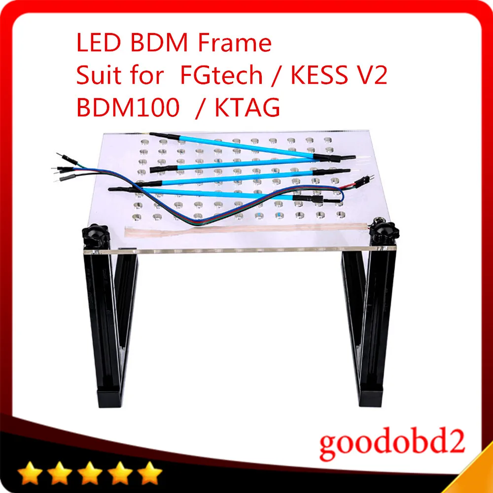 

New LED BDM Frame with Mesh 4Probe Pens for FGTECH V54/ DM100/ KESS v2 / KTAG K-TAG ECU Programmer Tool LED Light Mesh Assistant