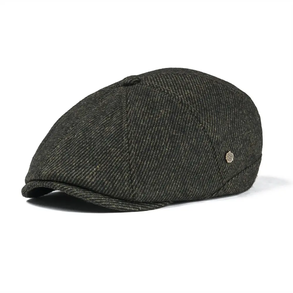 VOBOOM Deep Color Wool Blend Twill Newsboy Caps Men Women Fall Winter 8