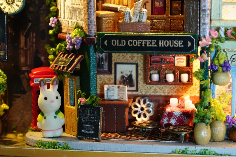 Кукольный дом Diy Миниатюрный 3D Деревянный пазл кукольный домик Miniaturas мебель дом кукла для подарка на день рождения игрушки в счастливом уголке