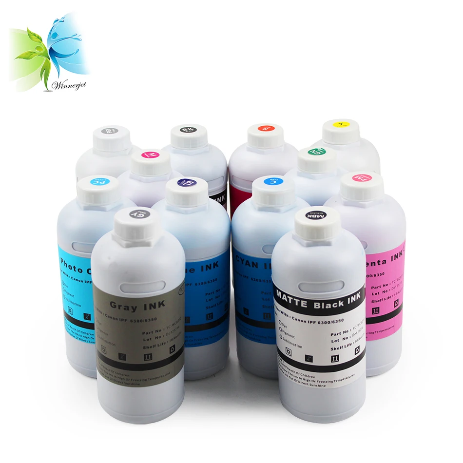 Winnerjet 12 цветные чернила X 1000 мл пигментные чернила для канона iPF6300 iPF6350 лучшие струйные чернила для канона PFI-105 PFI-106 105 106