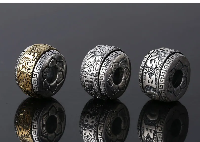 SILVER-OM-BEAD013C