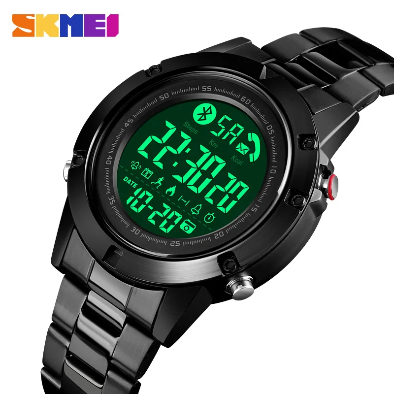 

SKMEI Smart Fashion Men Sports Watch Life Waterproof No Charge Endurance Ability Bluetooth Motion Track reloj inteligente 1500