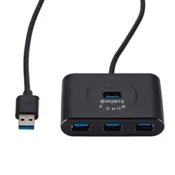 Usb-концентратор 3,0 внешний 4 Порты и разъёмы USB разветвитель с микро USB Мощность Порты и разъёмы Micro B мощность и разъёмы для Ноутбук Apple MacBook
