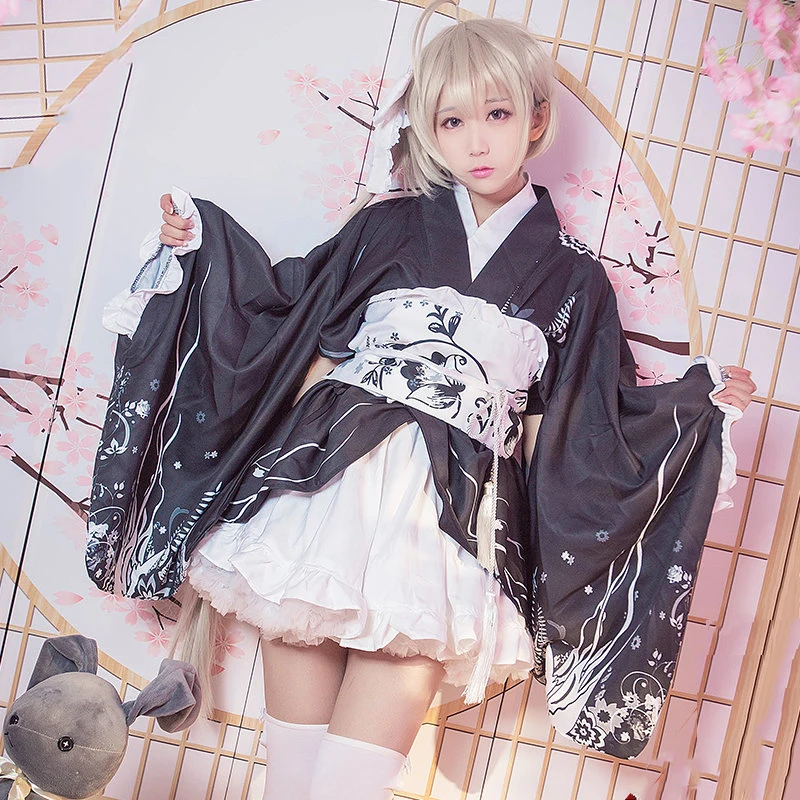 Yosuga No Sora Kasugano костюм для косплея платье горничной униформа летний фестиваль