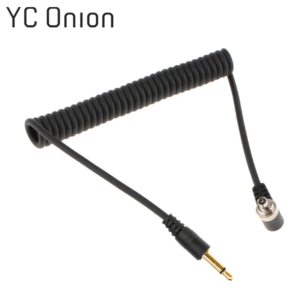 

Flash Light Spring PC Sync Cable 3.5mm to Male Flash Plug 30-100cm for Photography Studio Camera Flash Trigger Accessories