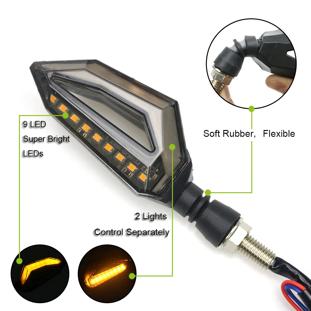 Пара мотоцикл светодиодный поворотник огней хрустальная люстра лампа левый и правый поворотники показатели шоры 3 провода универсальный для Honda Kawasaki
