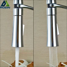 Хромированный выдвижной носик кухонного крана с двойным распылителем Насадка для душа с переключателем