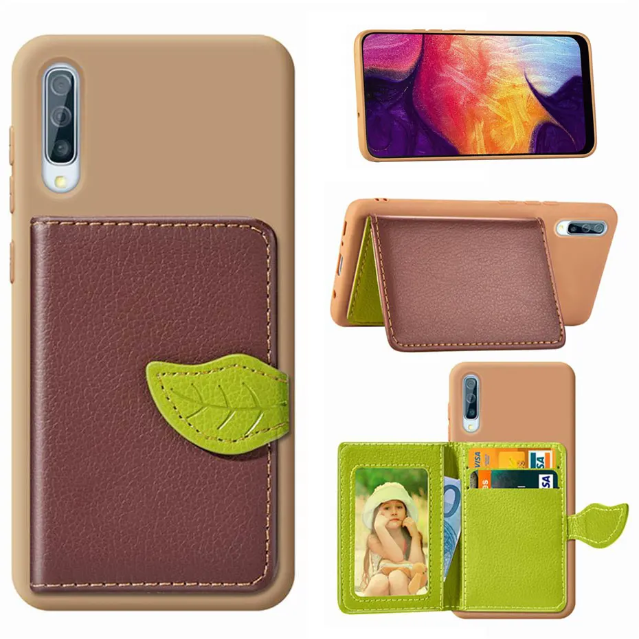 

Phone Case For Samsung Galaxy A10 A20 A30 A40 A50 A70 M10 PU Leather Wallet Card Holder + Soft Silicone Back Case Coque