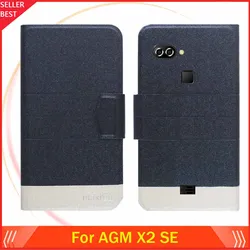На Алиэкспресс купить чехол для смартфона 5 colors hot!! agm x2 se case dedicated ultra-thin leather exclusive phone cover folio book card slots free shipping