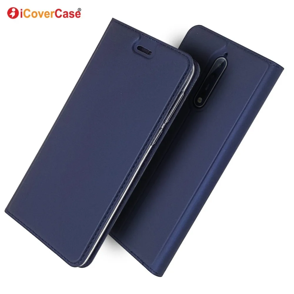 

Ultra-thin PU Leather Flip Wallet Case Stand Cover For Nokia 8