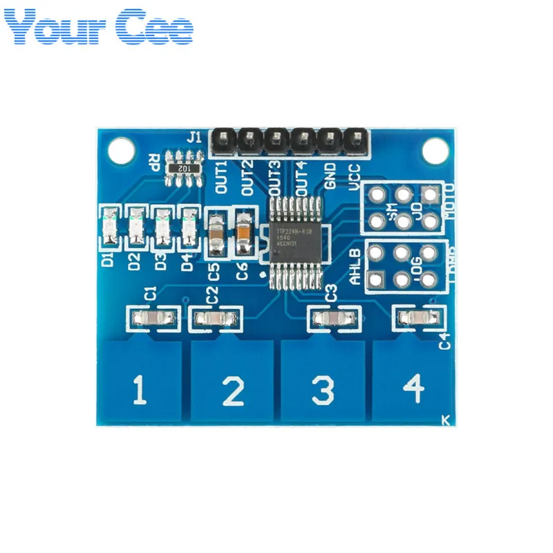 TTP224 4-way 4Channel Capacitive Touch Switch Digital Touch Sensor Module (4)