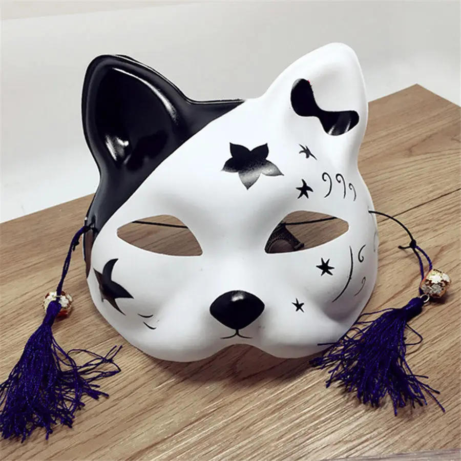 LeadingStar, японская Лисичка, полумаска с кисточками и маленькими колокольчиками, Маскарадная маска для маскарада, праздничный костюм, вечерние, шоу, zk 15