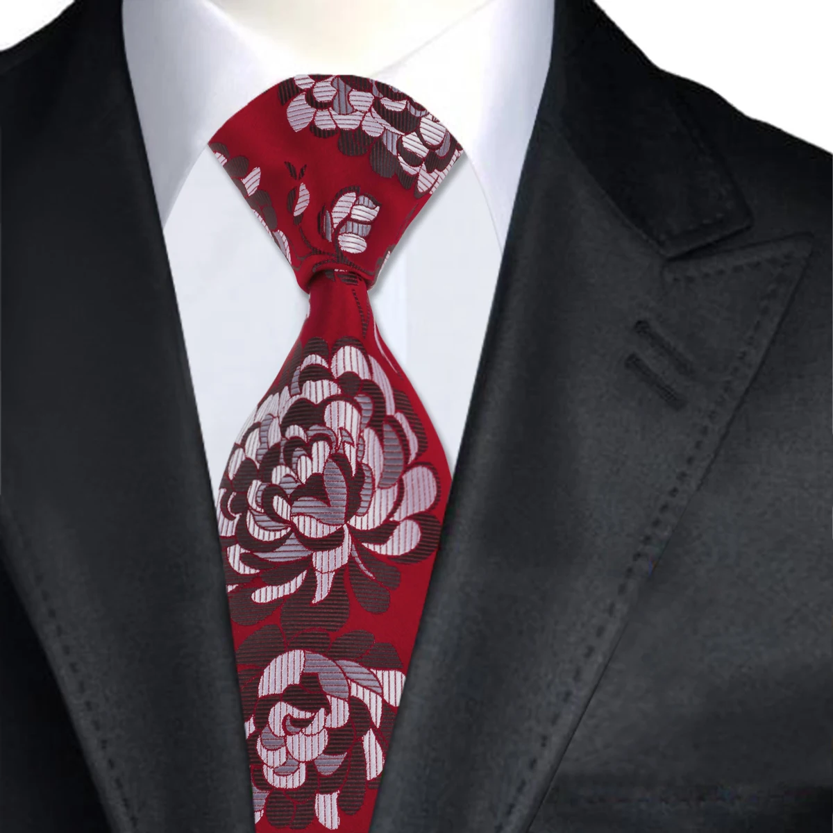 mens red silk ties