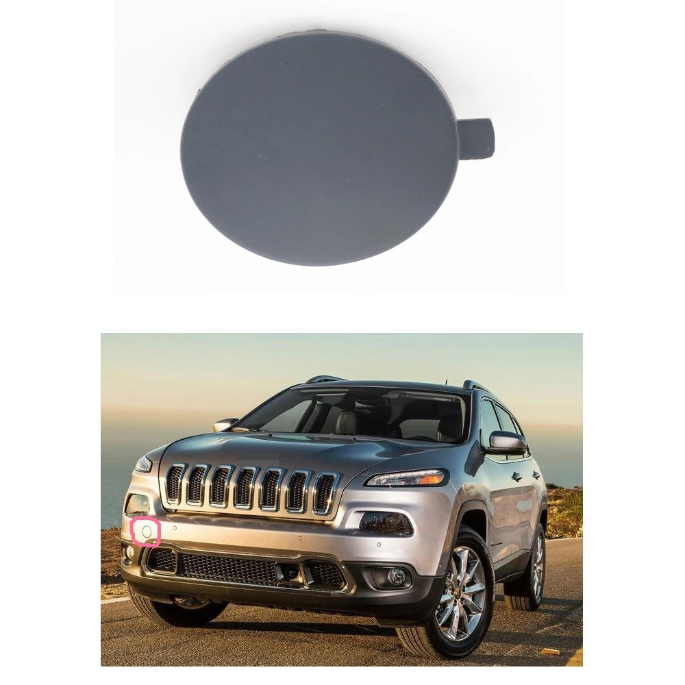 1 PC Car Front Bumper Towing Tow Hook Eye Cover Cap for Jeep Cherokee