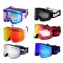 Линзы магнитные лыжные очки двойной противотуманный большой цилиндр лыжные очки одиночные и двойные доски подходят для близоруких линз