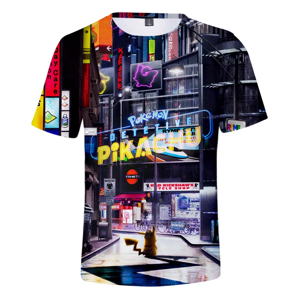 

Pokemon Detective Pikachu 3D Printed T-shirts Women/Men Fashion Summer Short Sleeve Tshirt 2019 Casual Streetwear T shirts