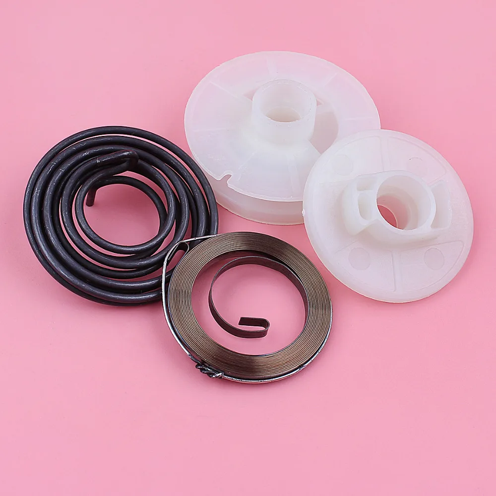 Brush Cutter Accessories Recoil Rewind Starter Driver Pulley Spring Kit For Husqvarna 128LD 128C 128CD 128R Gas Line Lawn Trimmer Edger Brush Cutter Part