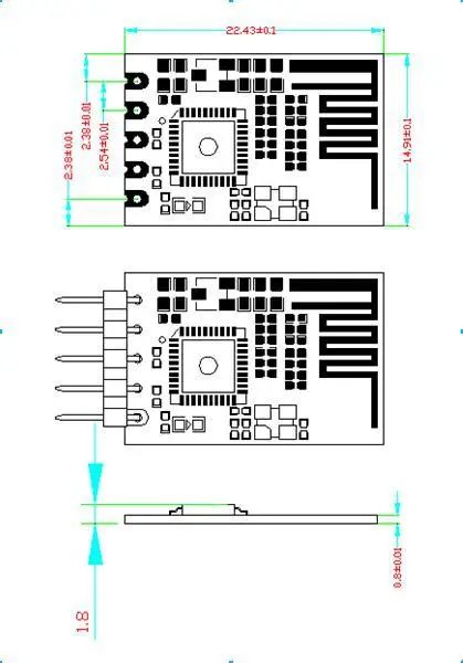 2 шт./лот rf2541 встроен низкое Мощность потребление 2.4 ГГц UART 4.0 Bluetooth модуль рф