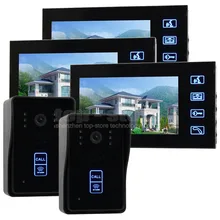 DIYSECUR 2 V 3 7 pulgadas Video de La Puerta de Intercomunicación Teléfono Timbre Tecla táctil RFID Sistema de Seguridad IR Cámara de Visión Nocturna Monitor Kit