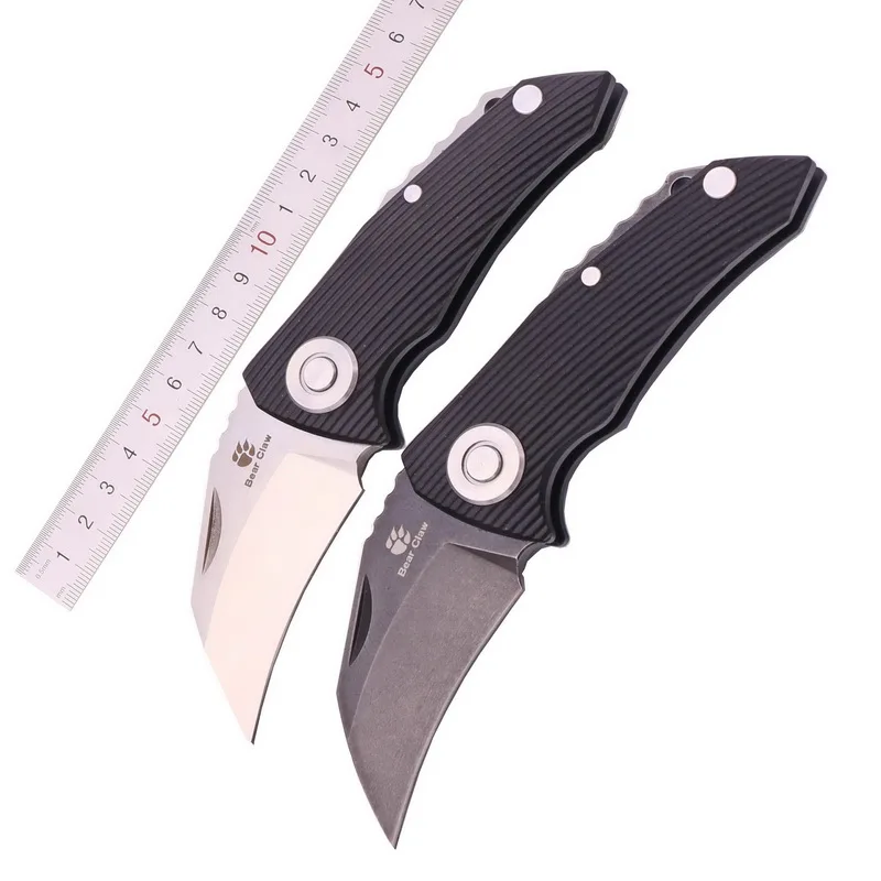 

Bear claw Parrot ball bearing folding knife D2 blade G10 + steel Handle Hunting outdoor camping survive pocket knives EDC tool
