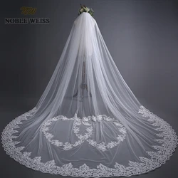 Noble Weiss Una Capa 3 * 3 Metros Velo de Novia Catedral Velos Personalizar Apliques Velo de Fiesta de Boda con el Peine Noble Weiss Una Capa 3 * 3 Metros Velo de Novia Catedral Velos Personalizar Apliques Velo de Fiesta de Boda con el Peine