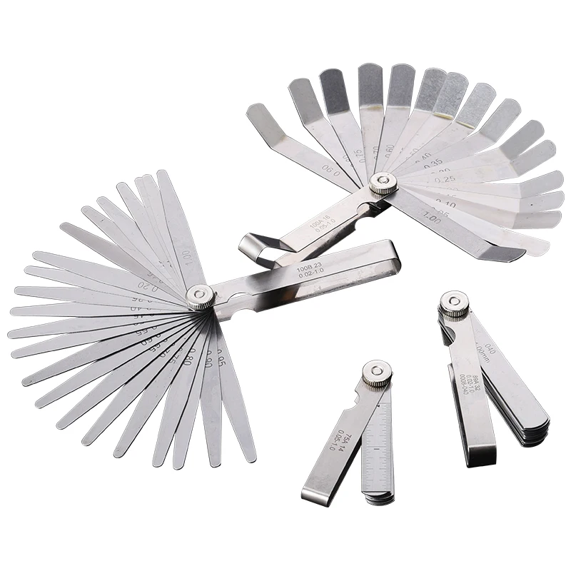 

75mm-200mm Length stainless steel feeler gauge Metric Gap Filler 0.04-1.00 Thickness Measurement Measurment Tool