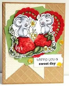 

CLEAR STAMP lovely mouse DIY Scrapbook Card album paper craft silicon rubber roller transparent stamps A2