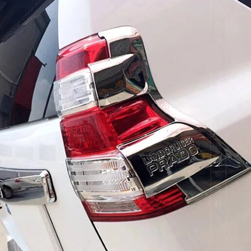 For Toyota Prado 150 ABS Chrome Rear Tail Light Lamps Mouldings Tail Light Frame Car Accessories