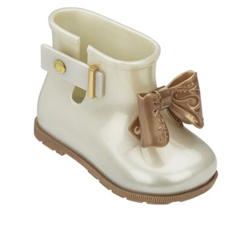 Мини Дети Девочки Дождь сапоги сандалии бабочка-узел водонепроницаемая обувь для мальчиков и девочек Нескользящие сандалии для девочек ботинки для маленьких девочек