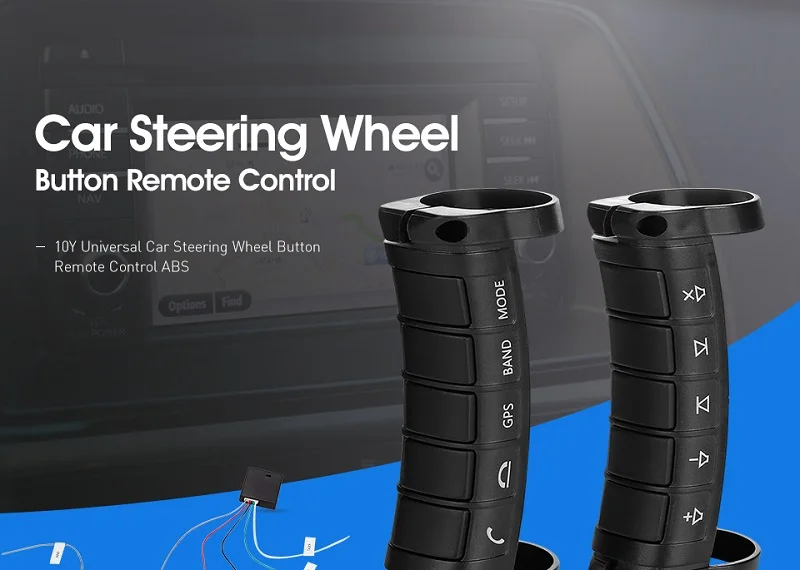 

Multifunctional Remote Controll 10Y Universal Car Steering Wheel Button Remote Control ABS Material Small Size