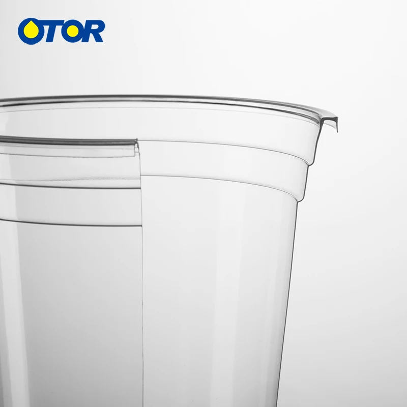 OTOR 10 шт. 17 унций 22 унции прозрачные одноразовые чашки пластиковое ситечко для чая чашка для кофе воды с крышками для замороженного кофе пузыря Boba смузи для вечерние