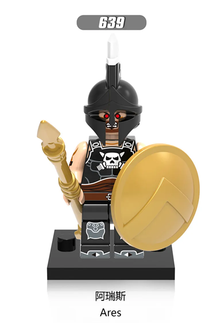 

100pcs xh639 Historic Site Quest Saint Seiya Evil Knight Hun Warrior Aborigines Tutankhamun Ares Building Blocks Kids Toys X0163