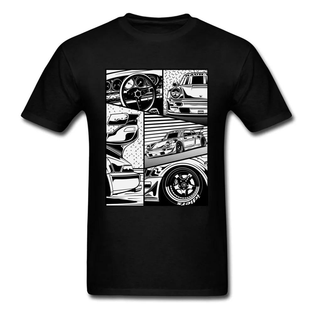 Футболка JDM с рисунком японских автомобилей мужская рубашка из 100% хлопка круглым