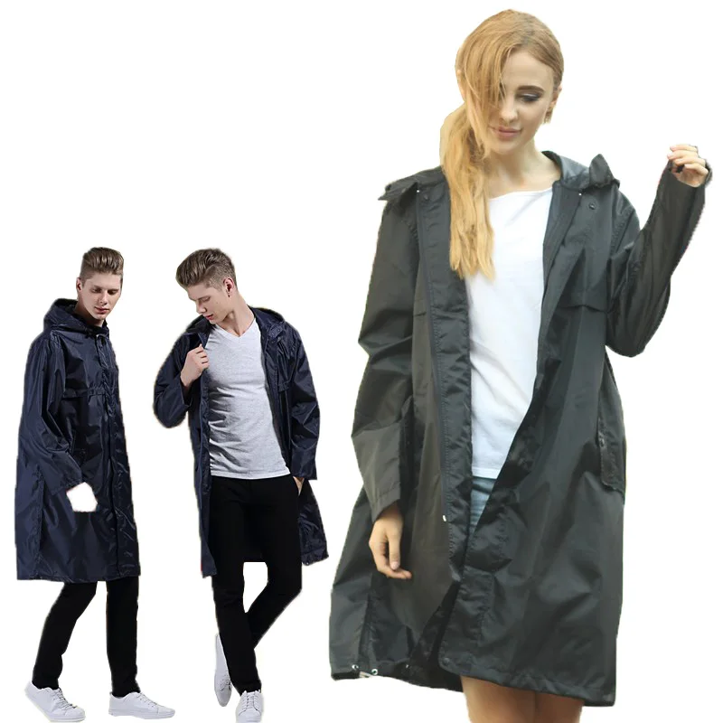 

Hooded Casual Men Raincoat Nylon Rainwear Waterproof Rain Coat Poncho Outdoor Women Raincoat Impermeable Rain Jacket With Hood