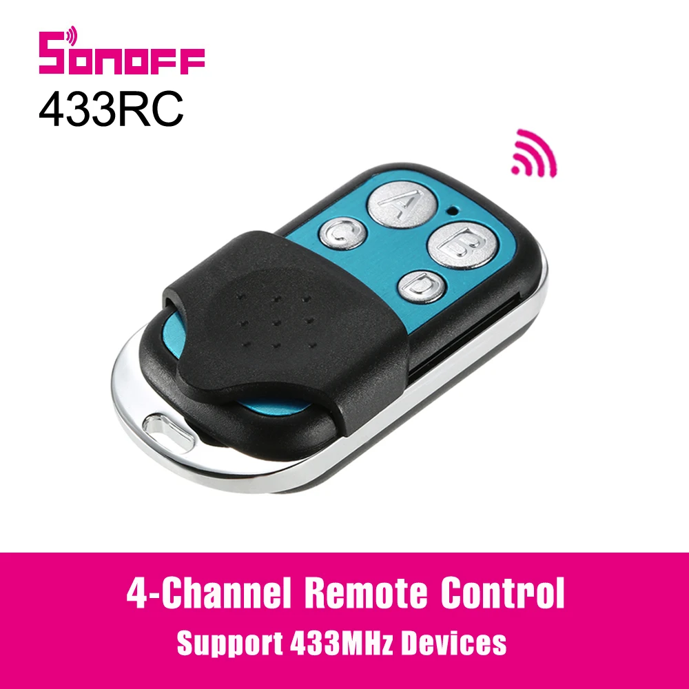 

4 channel 433MHz RF Remote Control for Sonoff T1 EU/UK Slampher RF Switch