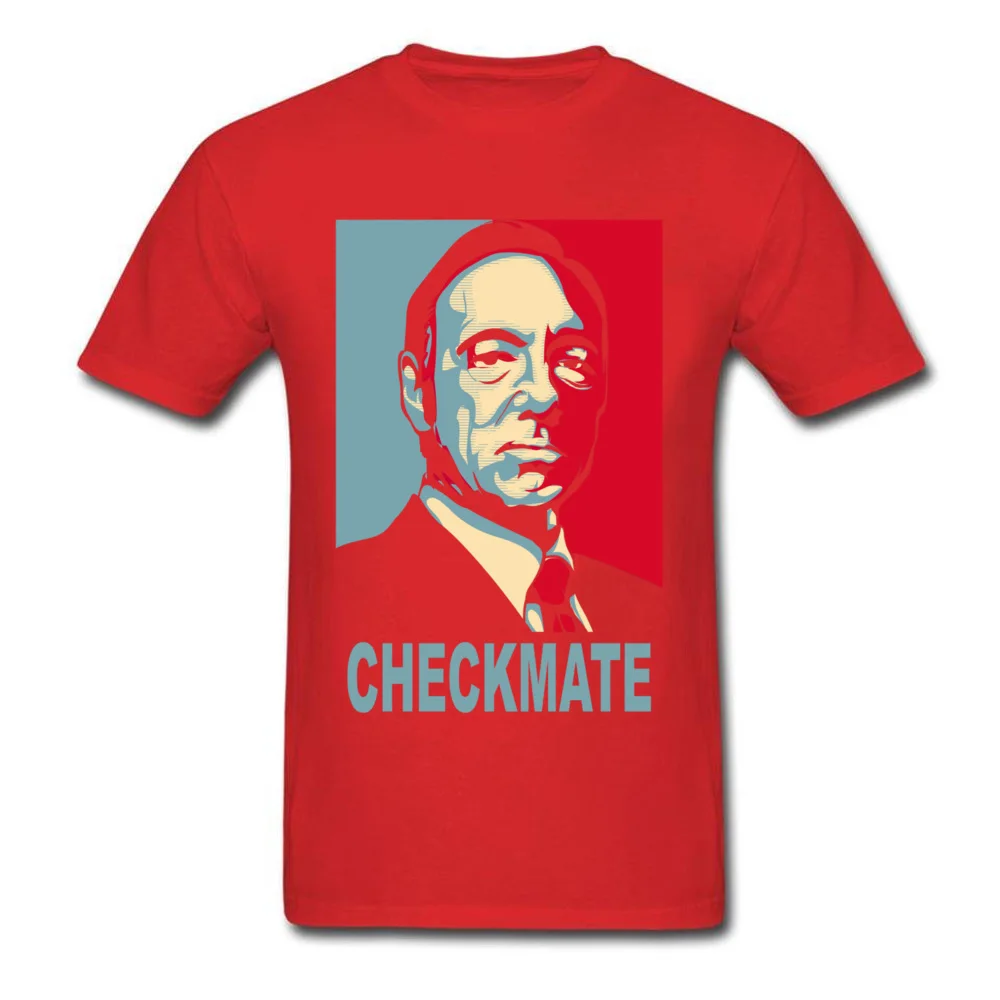 House of Checkmate Men Brand New Simple Style Tops Tees Crew Neck Father Day Pure Cotton T-shirts Group Short Sleeve T-Shirt House of Checkmate red