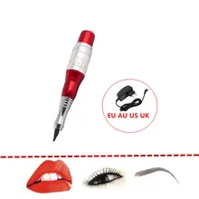 Торговля профессиональная Перманентная ручка для татуажа бровей 30 игл наконечники питания набор США вилка